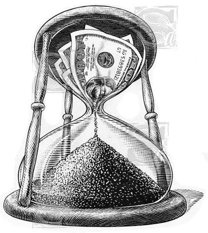 time is money hourglass tattoo|Time is money tattoo